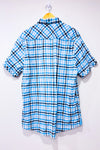 Chemise bleue à carreaux - Homme seconde main - Vincent D'Amérique- La Penderie du Paradis