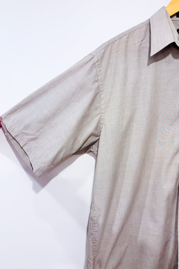 Chemise beige à petites rayures - Homme seconde main - The Arrow Company- La Penderie du Paradis