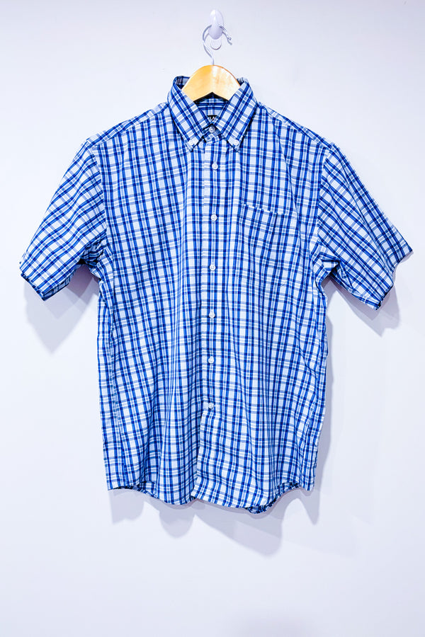 Chemise bleue à carreaux - Homme seconde main - Kirkland- La Penderie du Paradis