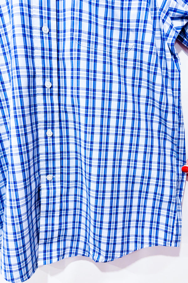 Chemise bleue à carreaux - Homme seconde main - Kirkland- La Penderie du Paradis