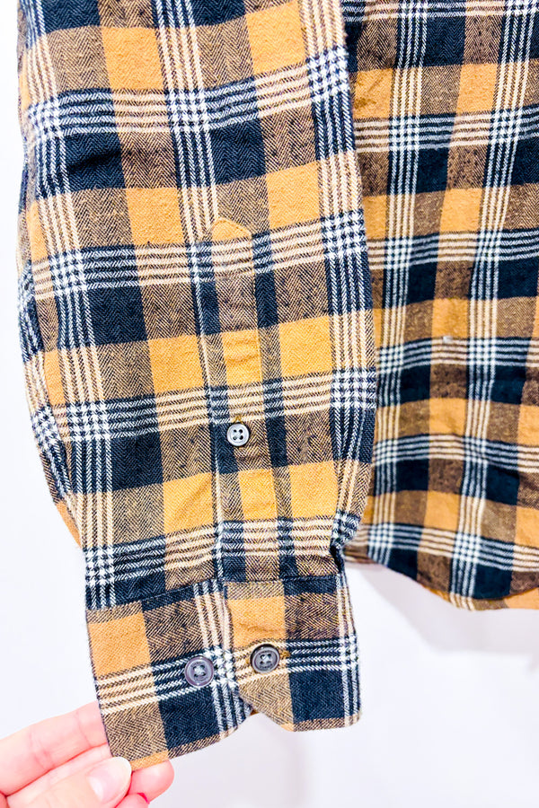 Chemise en flanelle brune à carreaux - Homme seconde main - RW&CO.- La Penderie du Paradis