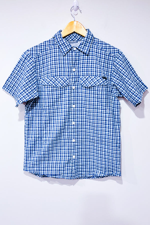 Chemise bleue et blanche à carreaux - Homme seconde main - Columbia- La Penderie du Paradis
