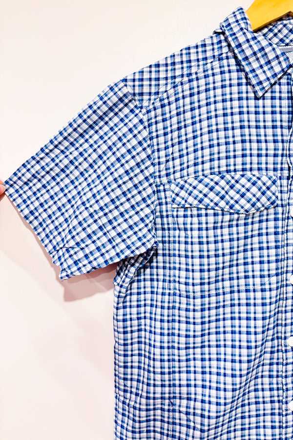 Chemise bleue et blanche à carreaux - Homme seconde main - Columbia- La Penderie du Paradis