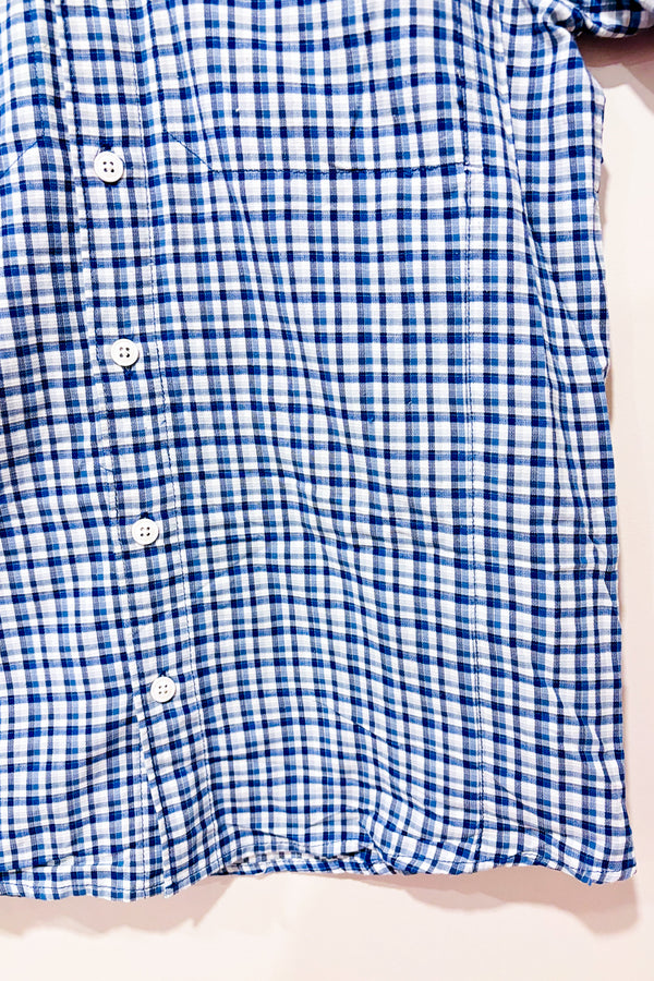 Chemise bleue et blanche à carreaux - Homme seconde main - Columbia- La Penderie du Paradis