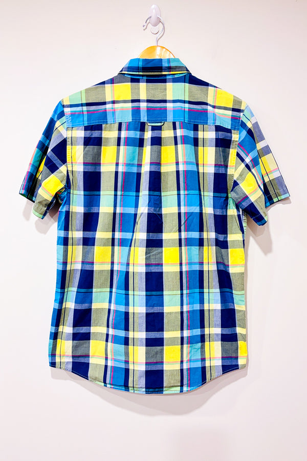 Chemise bleue et jaune à carreaux - Homme seconde main - Chaps- La Penderie du Paradis