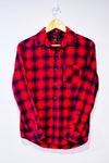 Chemise en flanelle rouge et marine à carreaux - Homme seconde main - 21 Men- La Penderie du Paradis
