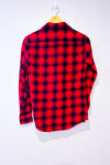 Chemise en flanelle rouge et marine à carreaux - Homme seconde main - 21 Men- La Penderie du Paradis