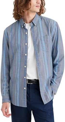 Chemise bleue rayée - Homme seconde main - Dockers- La Penderie du Paradis