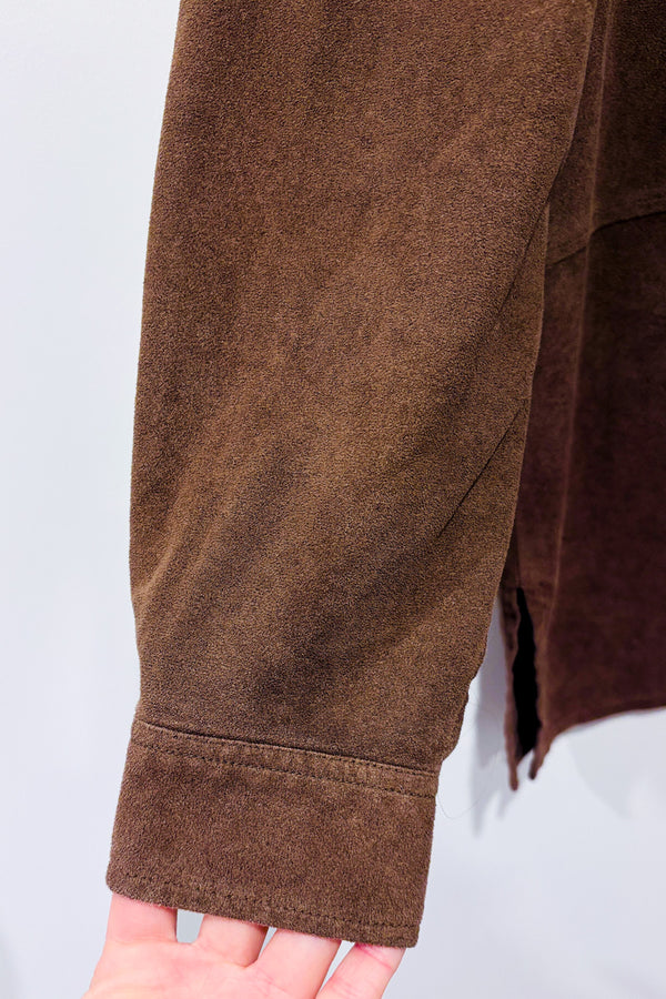 Chemise brune effet suède - Homme seconde main - Nygård- La Penderie du Paradis