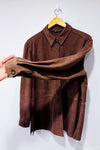 Chemise brune effet suède - Homme seconde main - Nygård- La Penderie du Paradis