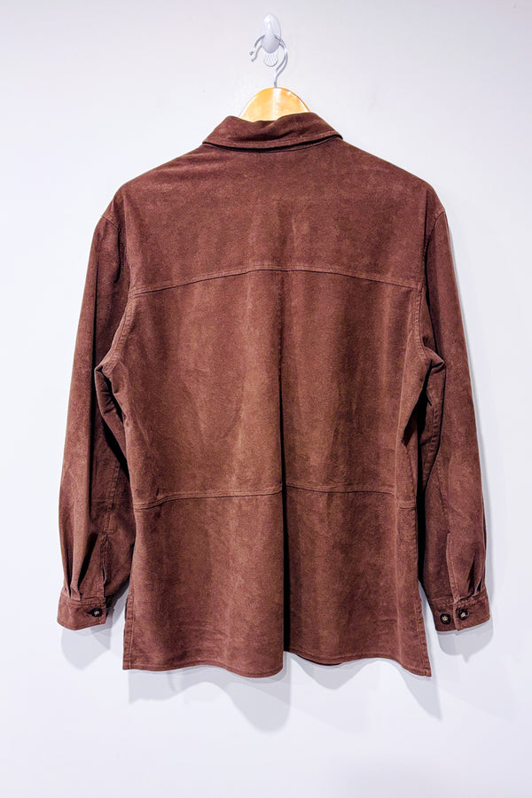 Chemise brune effet suède - Homme seconde main - Nygård- La Penderie du Paradis