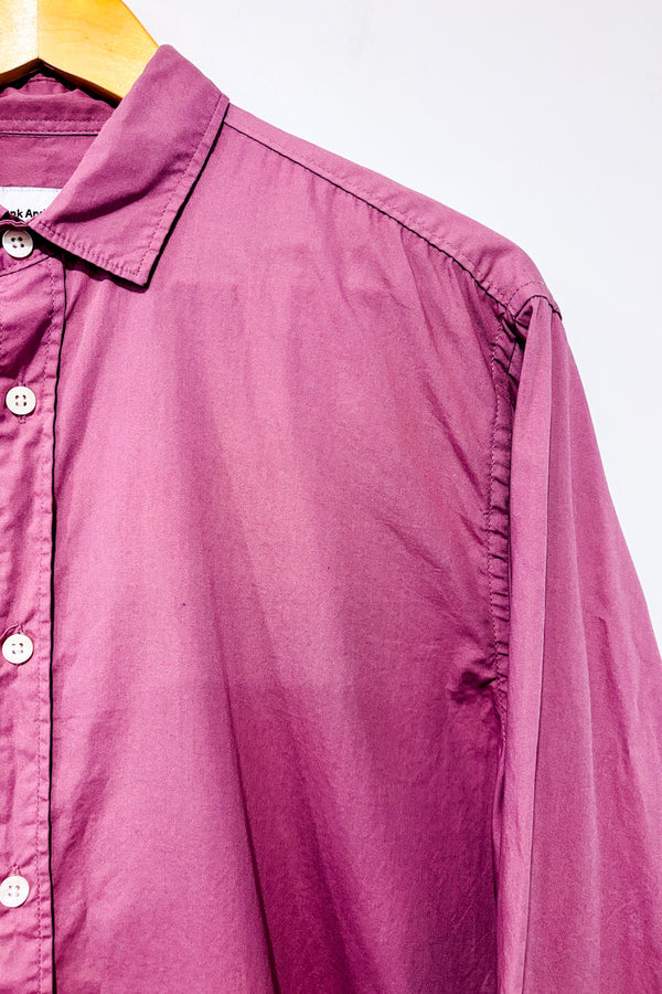 Chemise rose-mauve en coton - Homme seconde main - Frank & Oak- La Penderie du Paradis
