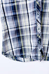 Chemise à carreaux gris, noir et vert à manches courtes seconde main - Noize78- La Penderie du Paradis