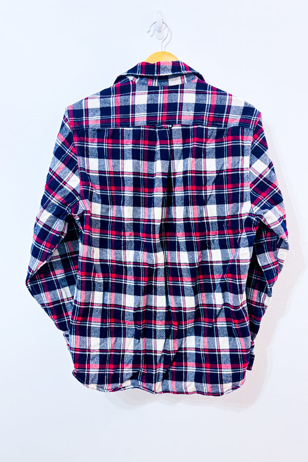 Chemise en flanelle bleue et rouge à carreaux seconde main - Jachs New York- La Penderie du Paradis