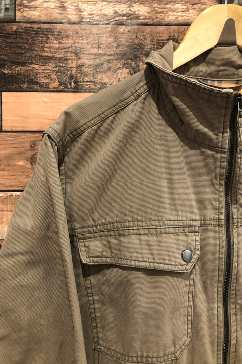 Manteau gris-brun en coton (l) - Homme seconde main Columbia   
