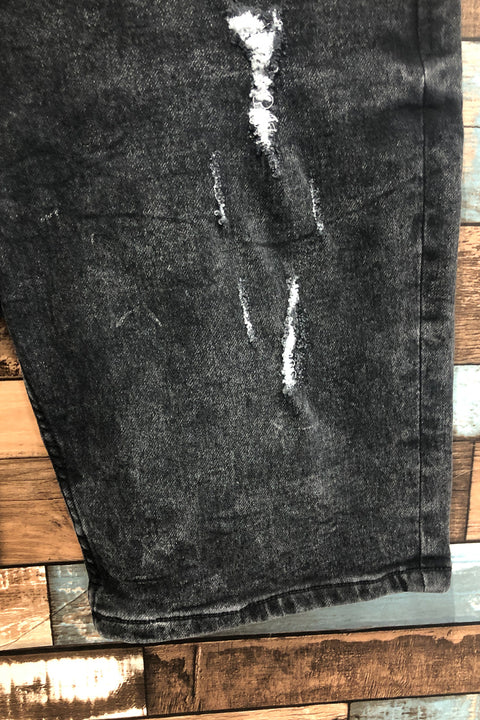 Bermuda noir en jeans (xl) - Homme seconde main Uh Denim   