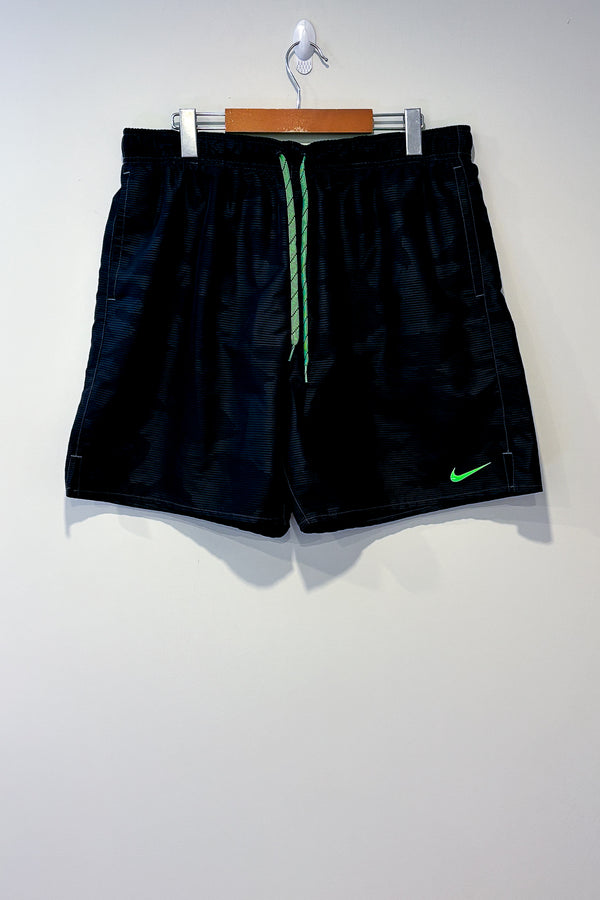 Short de maillot de bain noir et vert néon (xl) - Homme seconde main Nike 