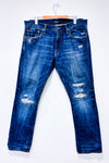Jeans bleu foncé effet usé jambe droite (m) - Homme-Ralph Lauren-La Penderie du Paradis 🕊