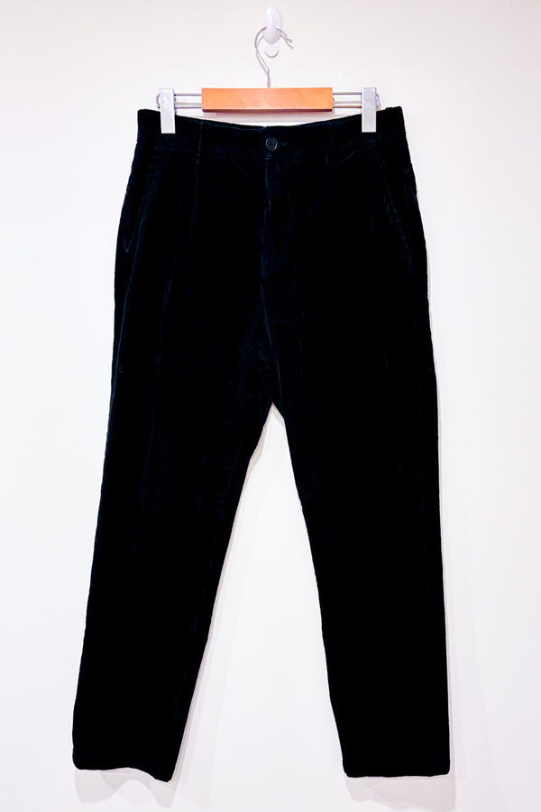 Pantalon noir en corduroy coupe standard - Homme seconde main - H&M- La Penderie du Paradis