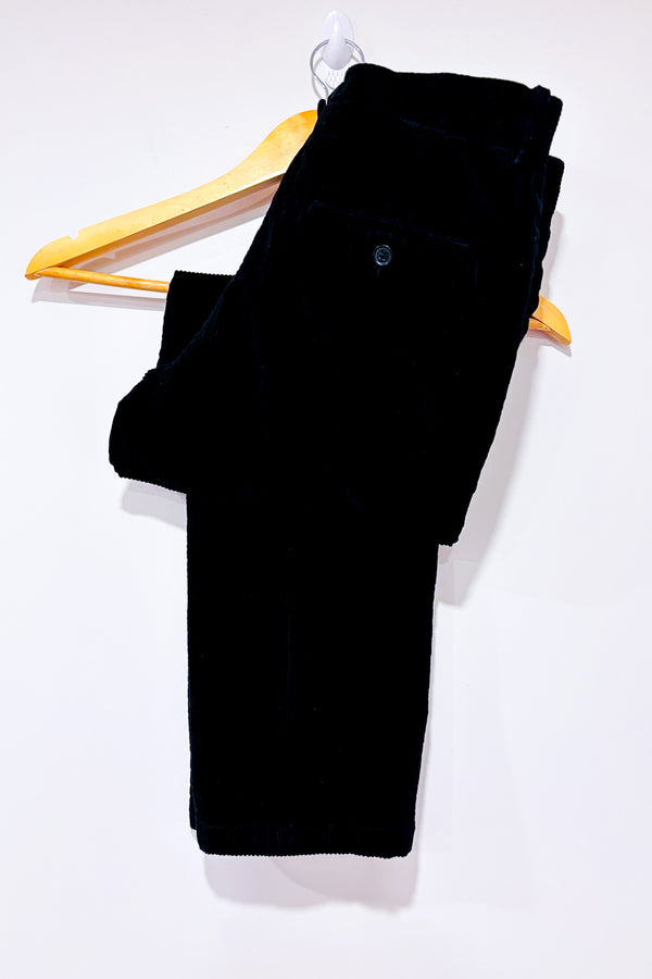 Pantalon noir en corduroy coupe standard - Homme seconde main - H&M- La Penderie du Paradis