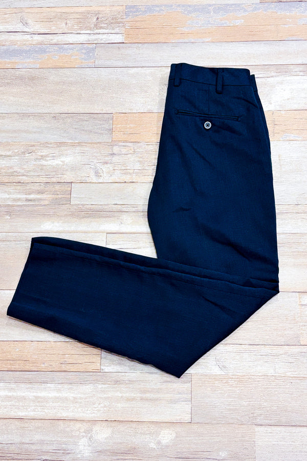 Pantalon marine extensible en laine - Homme seconde main - Vincent D'Amérique- La Penderie du Paradis