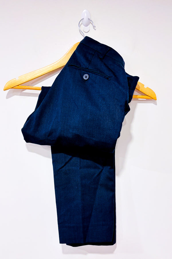 Pantalon marine extensible en laine - Homme seconde main - Vincent D'Amérique- La Penderie du Paradis