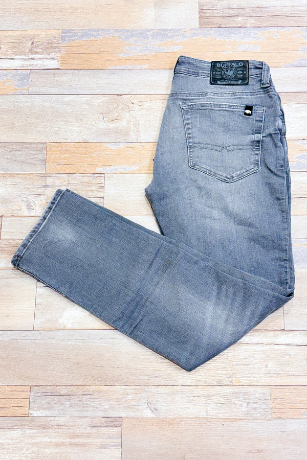 Jeans slim gris - Homme* seconde main - Buffalo David Bitton- La Penderie du Paradis