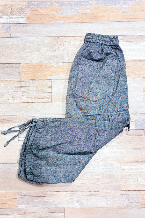 Bermuda cargo fluide gris taille élastique - Homme seconde main - Ark Imports- La Penderie du Paradis