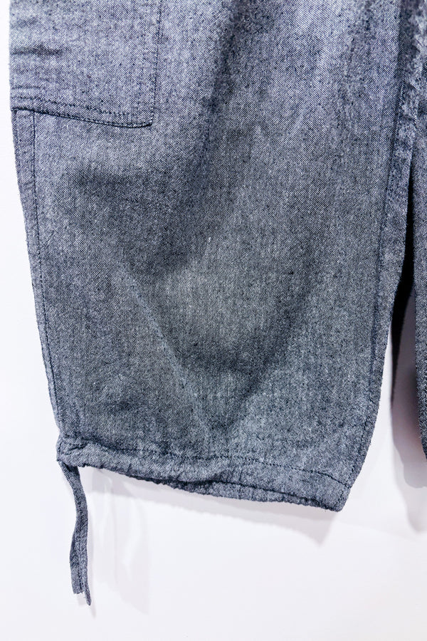 Bermuda cargo fluide gris taille élastique - Homme seconde main - Ark Imports- La Penderie du Paradis