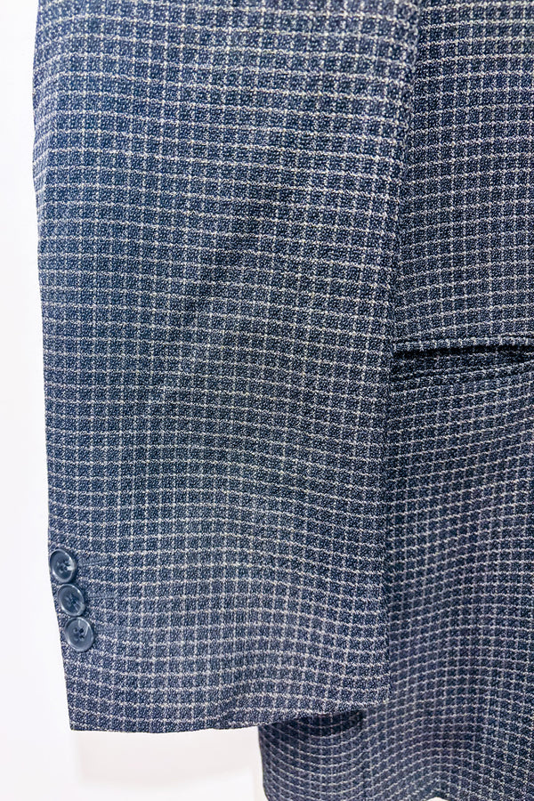 Veston Eastman noir et brun à carreaux en laine (l) - Homme-Jones New York-La Penderie du Paradis 🕊