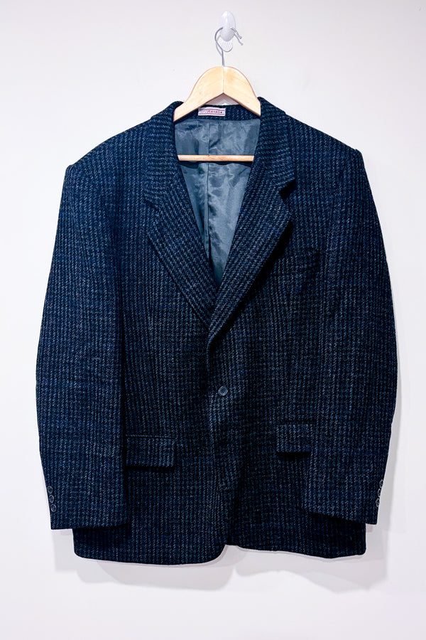 Veston en laine noir à carreaux (l) - Homme-Henley-La Penderie du Paradis 🕊