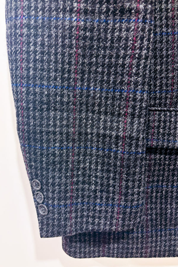 Veston en laine noir à carreaux (l) - Homme-Henley-La Penderie du Paradis 🕊