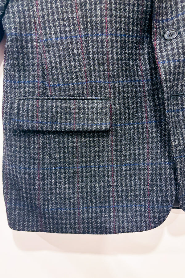 Veston en laine noir à carreaux (l) - Homme-Henley-La Penderie du Paradis 🕊