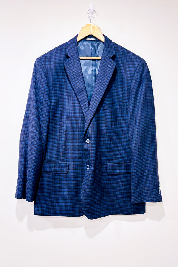 Veston marine à carreaux (xl) - Homme *-Alfred Sung-La Penderie du Paradis 🕊