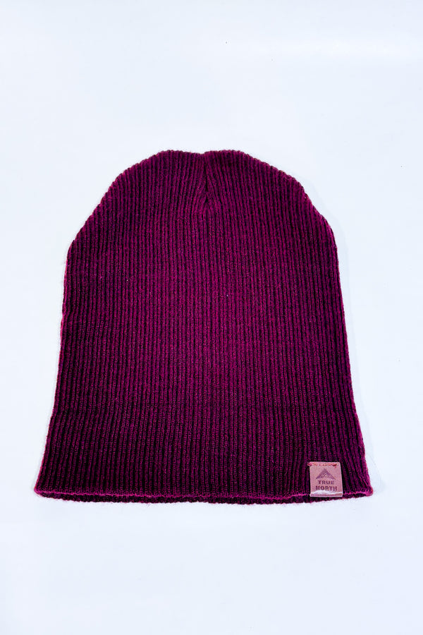 Tuque côtelée bourgogne (o/s)-True North-La Penderie du Paradis 🕊