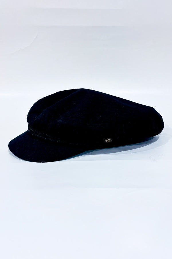 Casquette gavroche noire en coton* seconde main - Brixton- La Penderie du Paradis