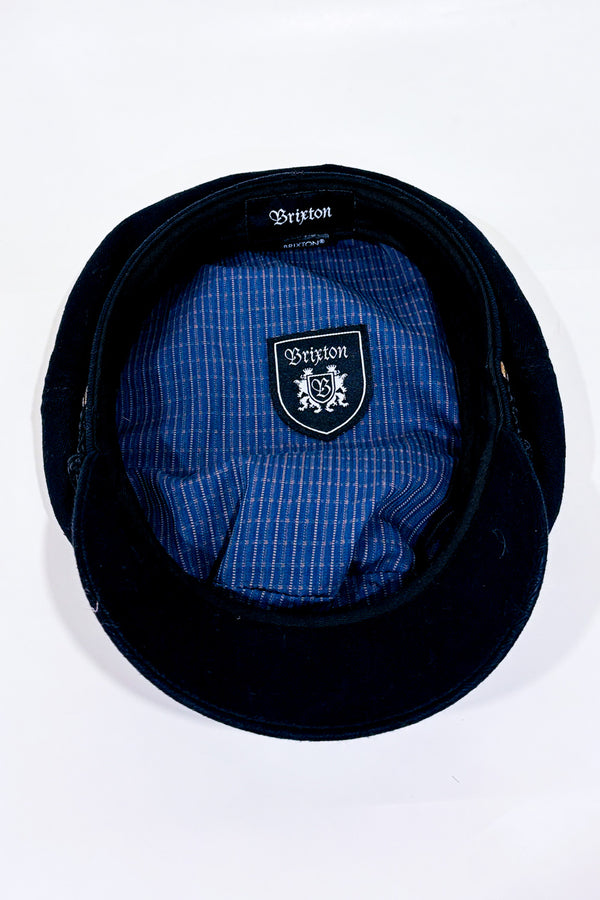 Casquette gavroche noire en coton* seconde main - Brixton- La Penderie du Paradis