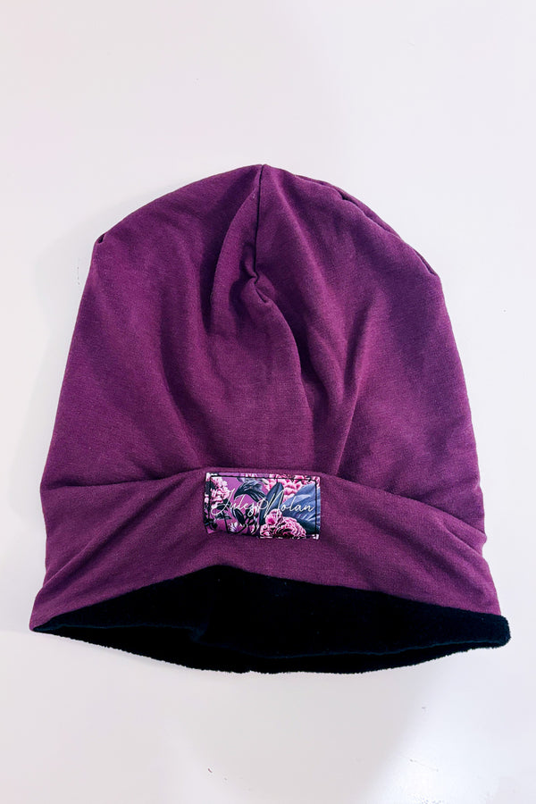 Tuque mauve intérieur en polar seconde main - Jules & Nolan- La Penderie du Paradis