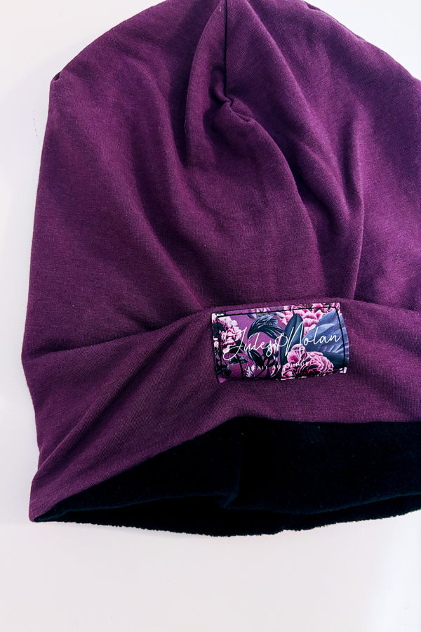 Tuque mauve intérieur en polar seconde main - Jules & Nolan- La Penderie du Paradis