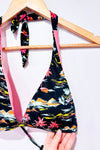 Haut de maillot de bain noir avec palmiers (s/m)-Hurley-La Penderie du Paradis 🕊