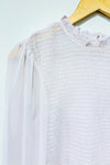Haut extensible lilas avec manches transparentes (s) - Q + A Los Angeles - La Penderie du Paradis ?