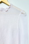 Haut extensible lilas avec manches transparentes (s) - Q + A Los Angeles - La Penderie du Paradis ?