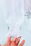 Haut extensible lilas avec manches transparentes (s) - Q + A Los Angeles - La Penderie du Paradis ?