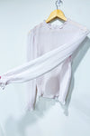 Haut extensible lilas avec manches transparentes (s) - Q + A Los Angeles - La Penderie du Paradis ?