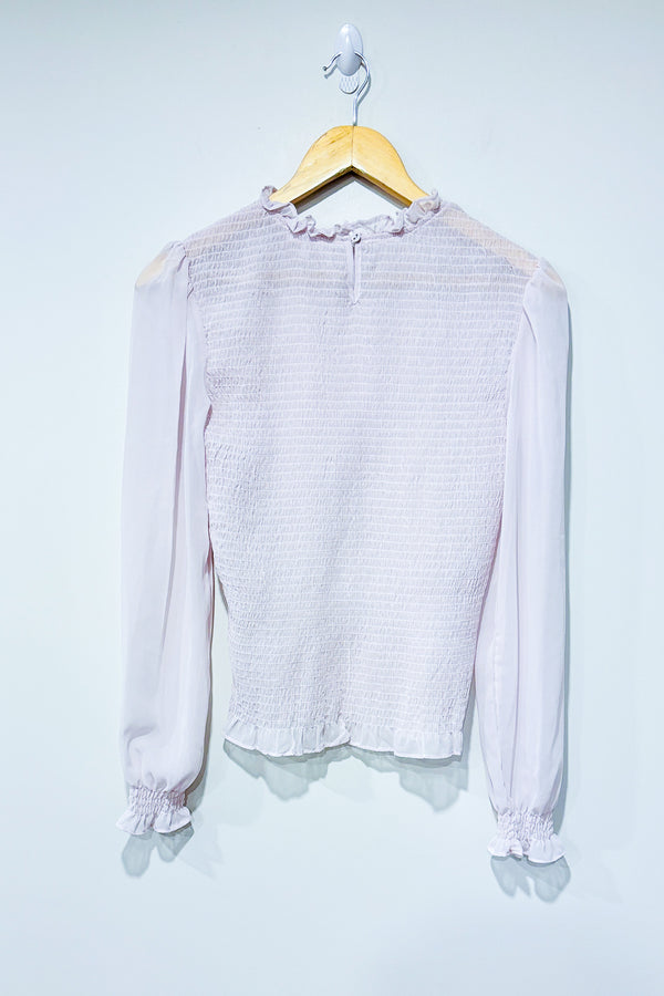 Haut extensible lilas avec manches transparentes (s) - Q + A Los Angeles - La Penderie du Paradis ?
