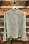 Haut fluide blanc et bleu (l) seconde main Suzy Shier 