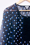 Haut transparent noir scintillant avec coeurs bleus (l)-Tristan-La Penderie du Paradis 🕊
