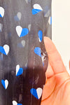 Haut transparent noir scintillant avec coeurs bleus (l)-Tristan-La Penderie du Paradis 🕊