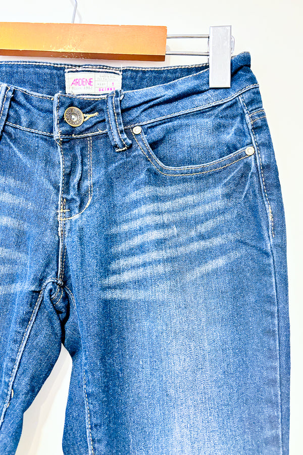 Jeans bleu foncé délavé (xs) seconde main Ardene 