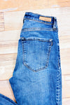 Jeans bleu pâle délavé jambe étroite (xs)-Garage-La Penderie du Paradis 🕊